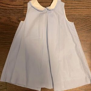 18m Jacadi Light Blue Sleeveless Blouse with Peter Pan Collar